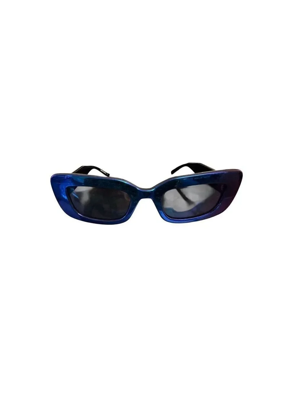 Karl Lagerfeld Women's 50mm Metallic Mirror Blue Black Sunglasses KL6164S-400